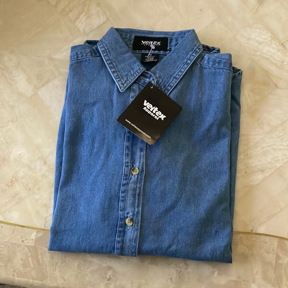 VELTEX APPAREL MEDIUM JEAN TOP LONGSLEEVE